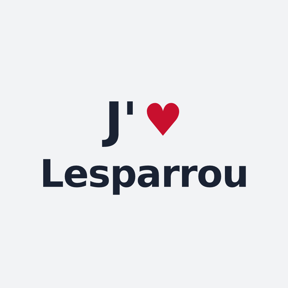 Poster personnalisé Lesparrou — design « J'aime Lesparrou » imprimé sur le poster