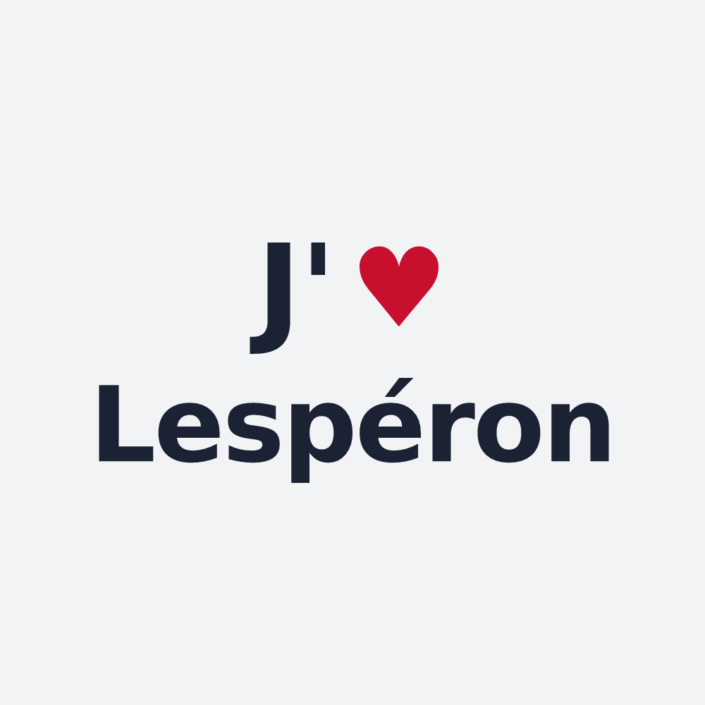Poster personnalisé Lespéron — design « J'aime Lespéron » imprimé sur le poster