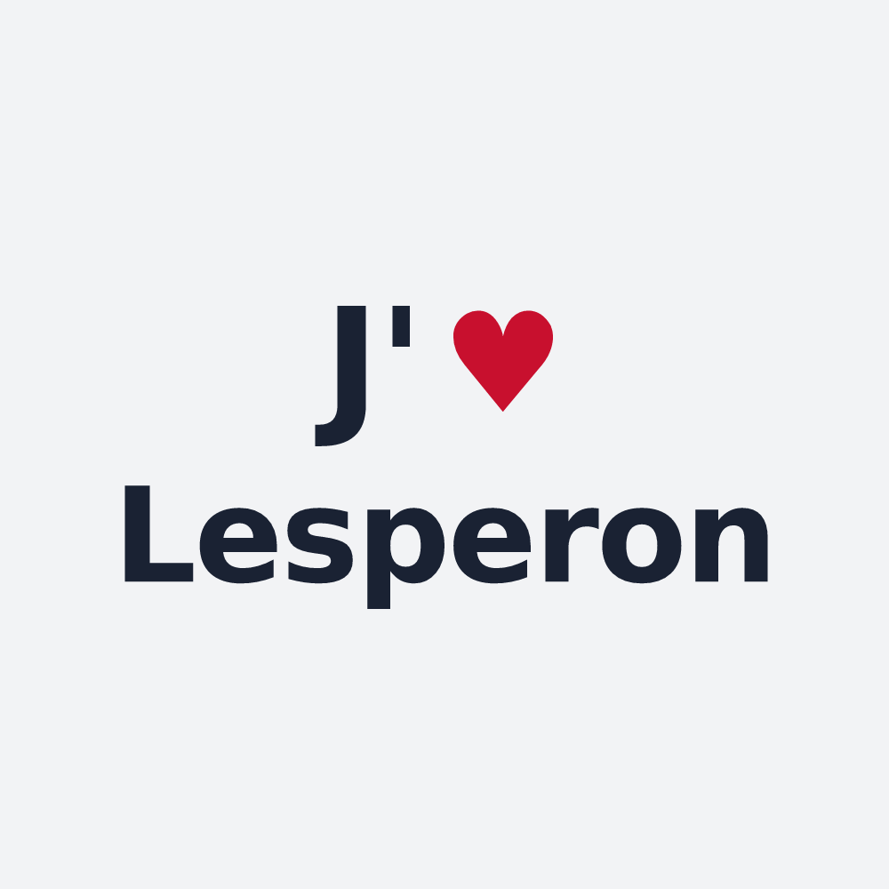 Poster personnalisé Lesperon — design « J'aime Lesperon » imprimé sur le poster