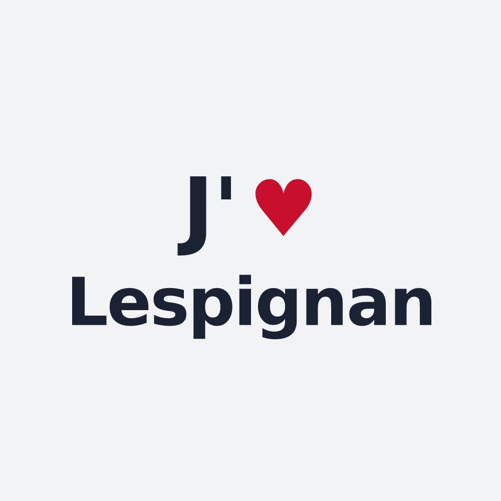 Poster personnalisé Lespignan — design J'aime Lespignan