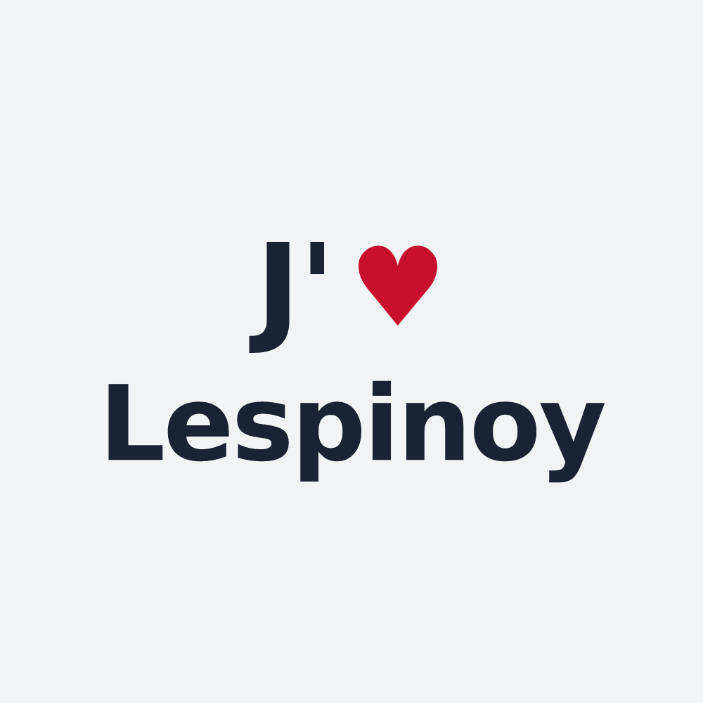 Poster personnalisé Lespinoy — design J'aime Lespinoy