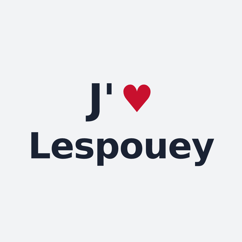 Poster personnalisé Lespouey — design J'aime Lespouey