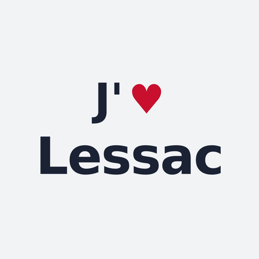 Poster personnalisé Lessac — design J'aime Lessac