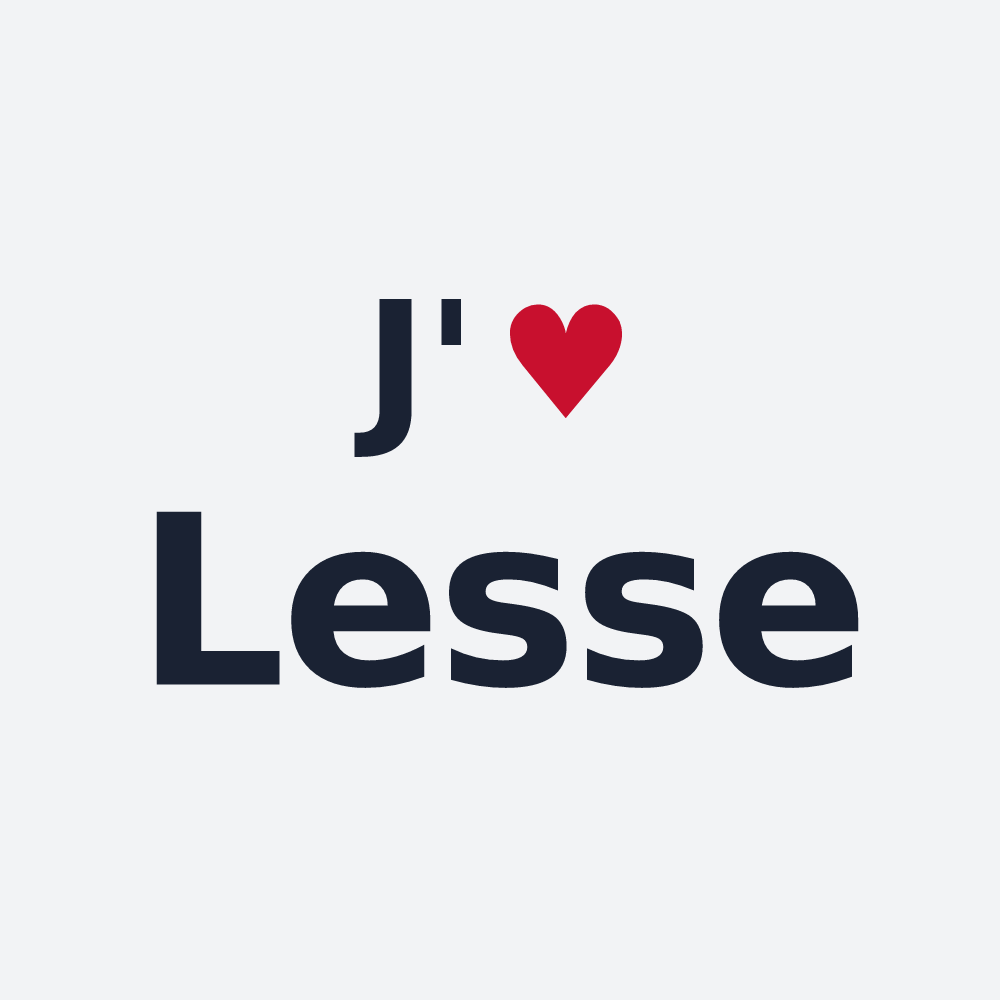 Poster personnalisé Lesse — design « J'aime Lesse » imprimé sur le poster