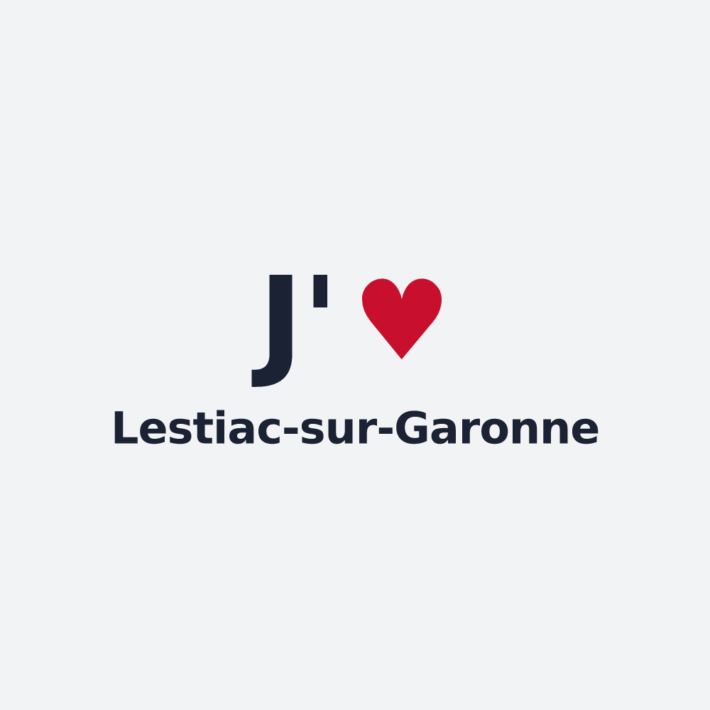 Poster personnalisé Lestiac-sur-Garonne — design J'aime Lestiac-sur-Garonne