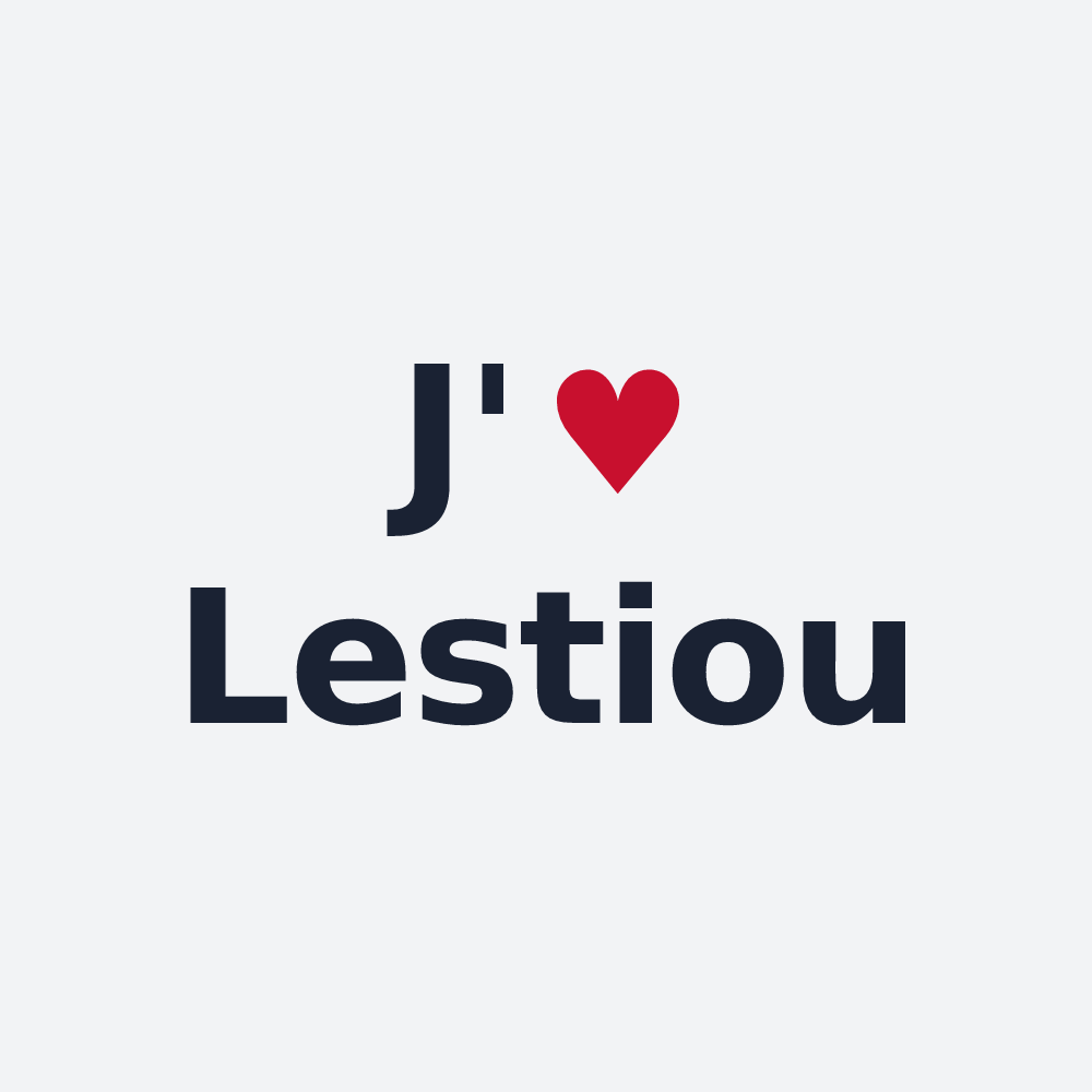 Poster personnalisé Lestiou — design J'aime Lestiou