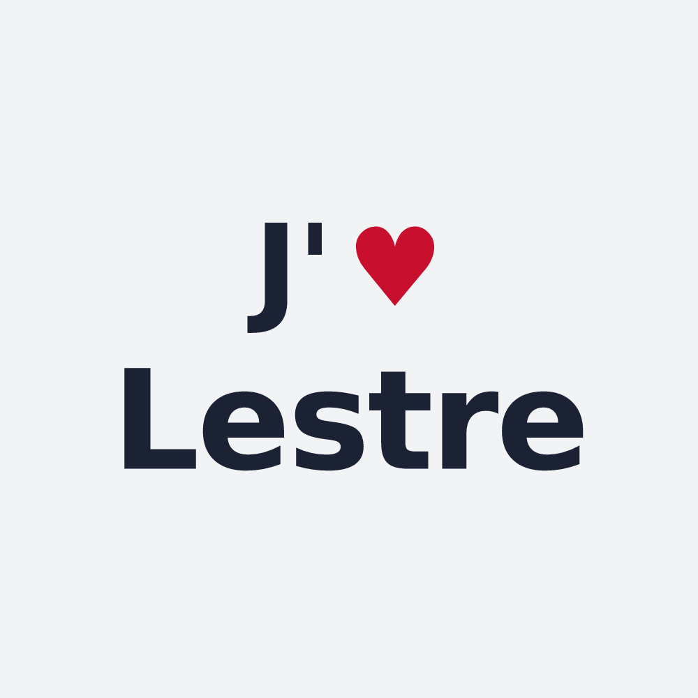 Poster personnalisé Lestre — design J'aime Lestre