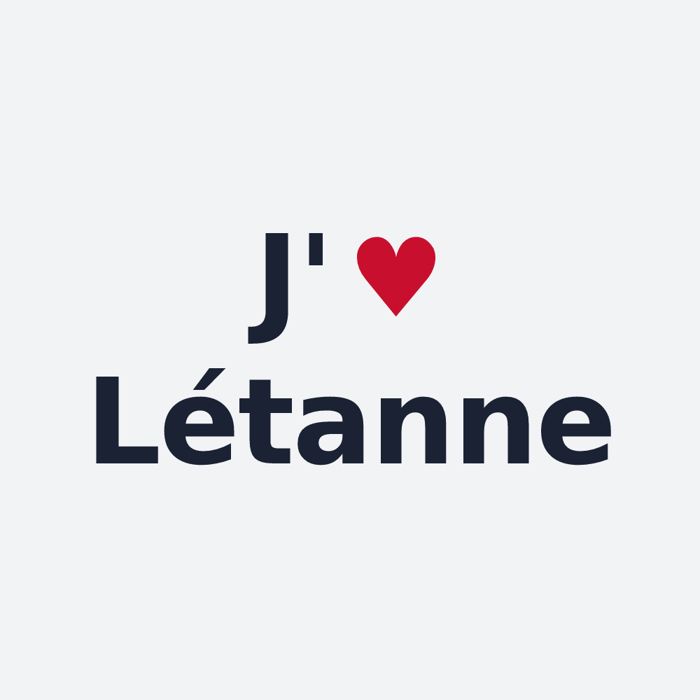 Poster personnalisé Létanne — design « J'aime Létanne » imprimé sur le poster