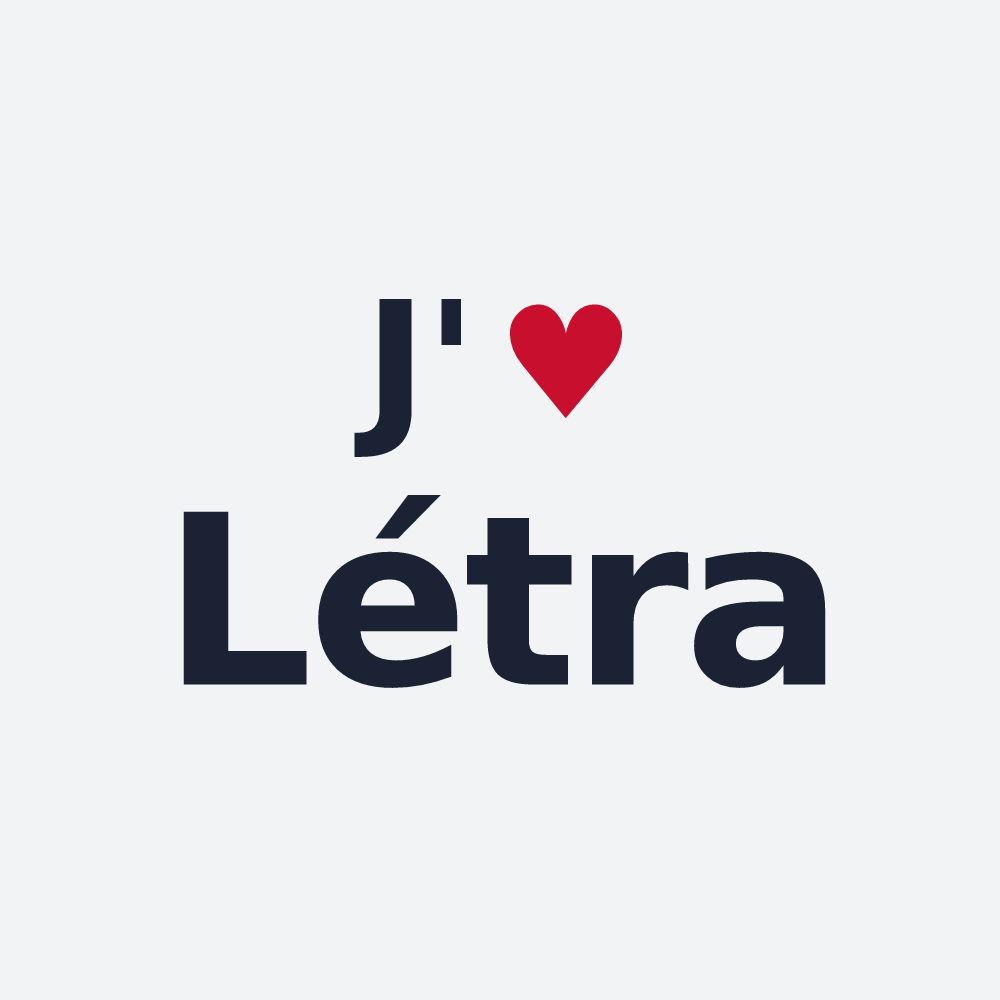Poster personnalisé Létra — design J'aime Létra