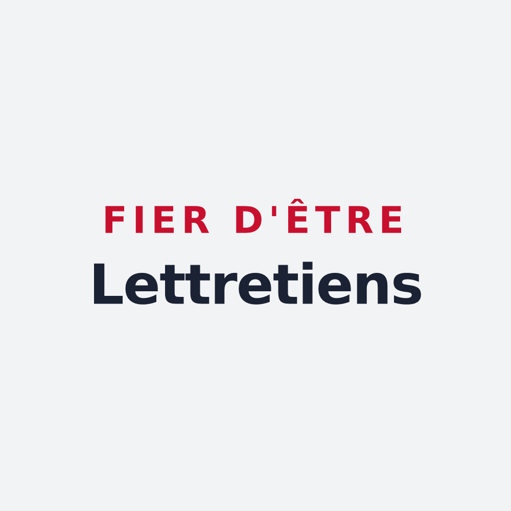 Poster « Fier d'être Lettretiens » — design pour Lettret