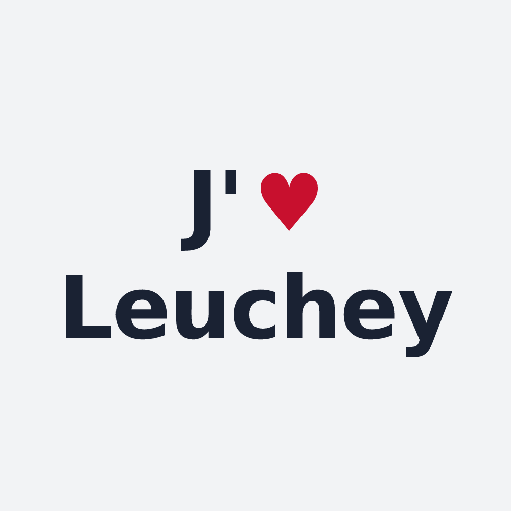 Poster personnalisé Leuchey — design J'aime Leuchey