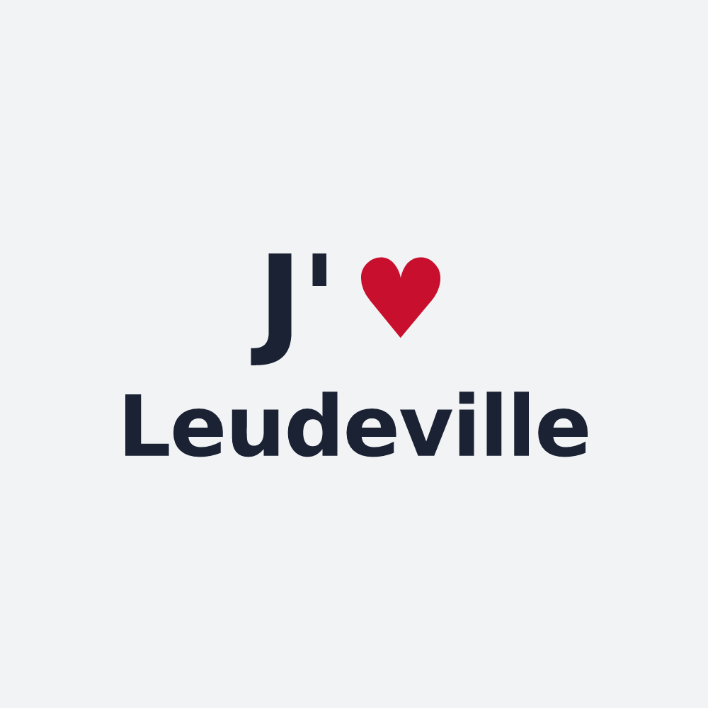 Poster personnalisé Leudeville — design « J'aime Leudeville » imprimé sur le poster