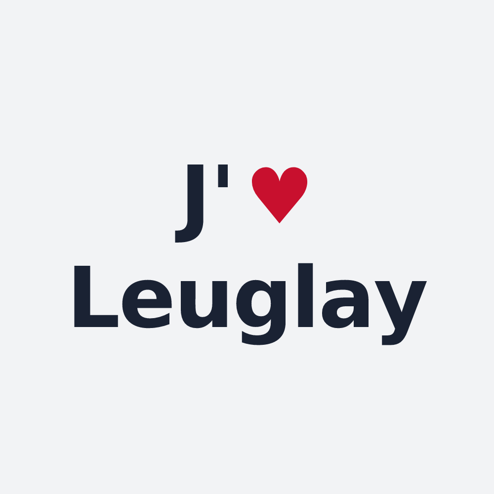 Poster personnalisé Leuglay — design « J'aime Leuglay » imprimé sur le poster