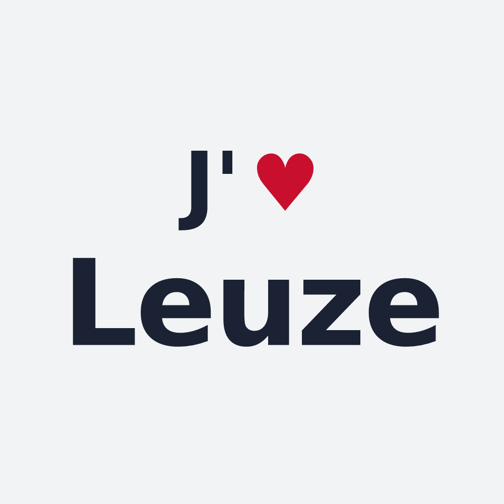 Poster personnalisé Leuze — design J'aime Leuze