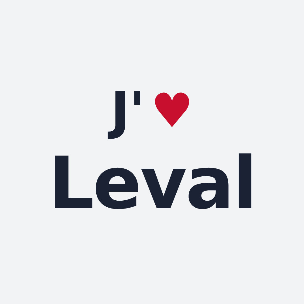 Poster personnalisé Leval — design J'aime Leval