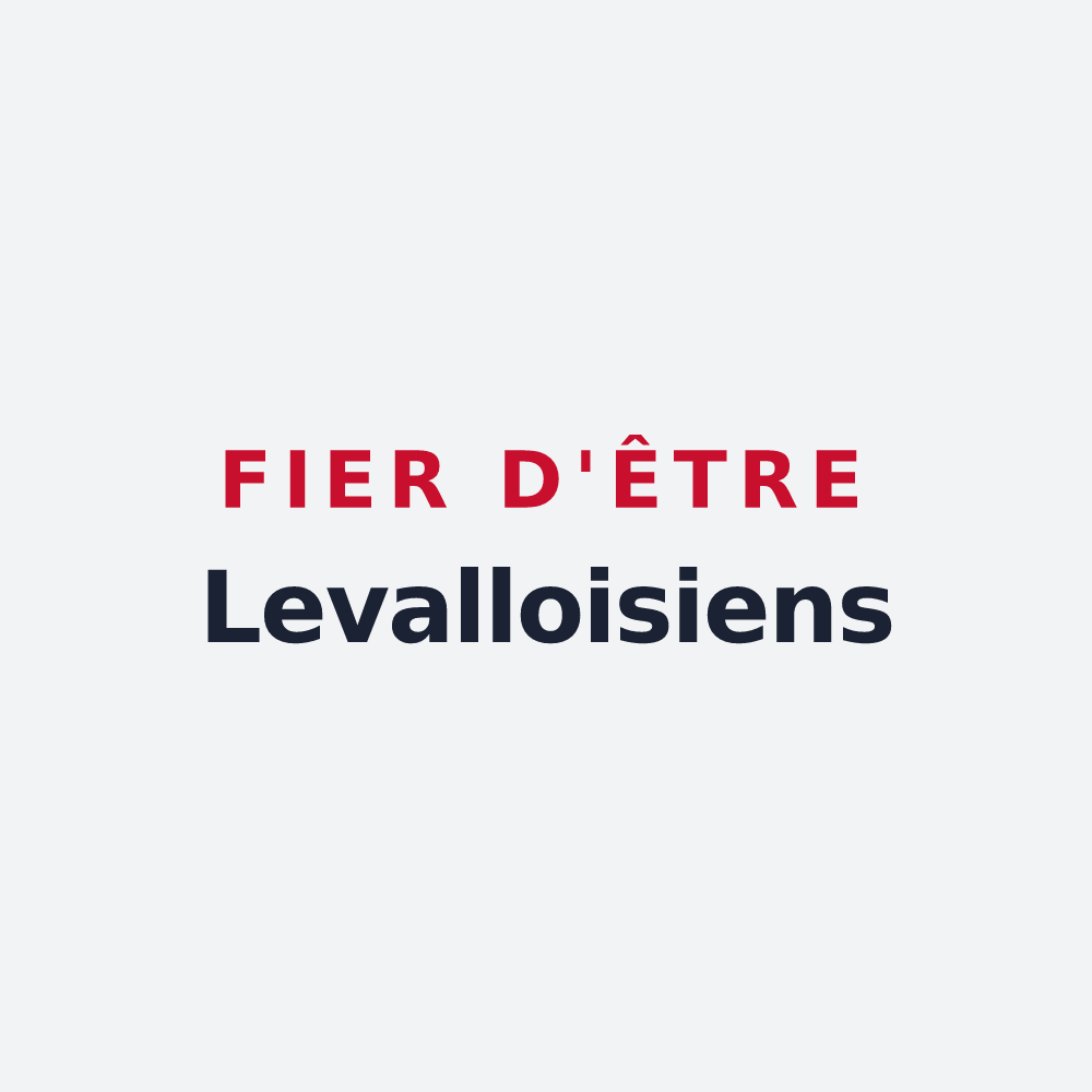 Poster « Fier d'être Levalloisiens » — design pour Levallois-Perret