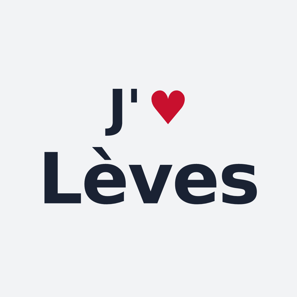 Poster personnalisé Lèves — design J'aime Lèves