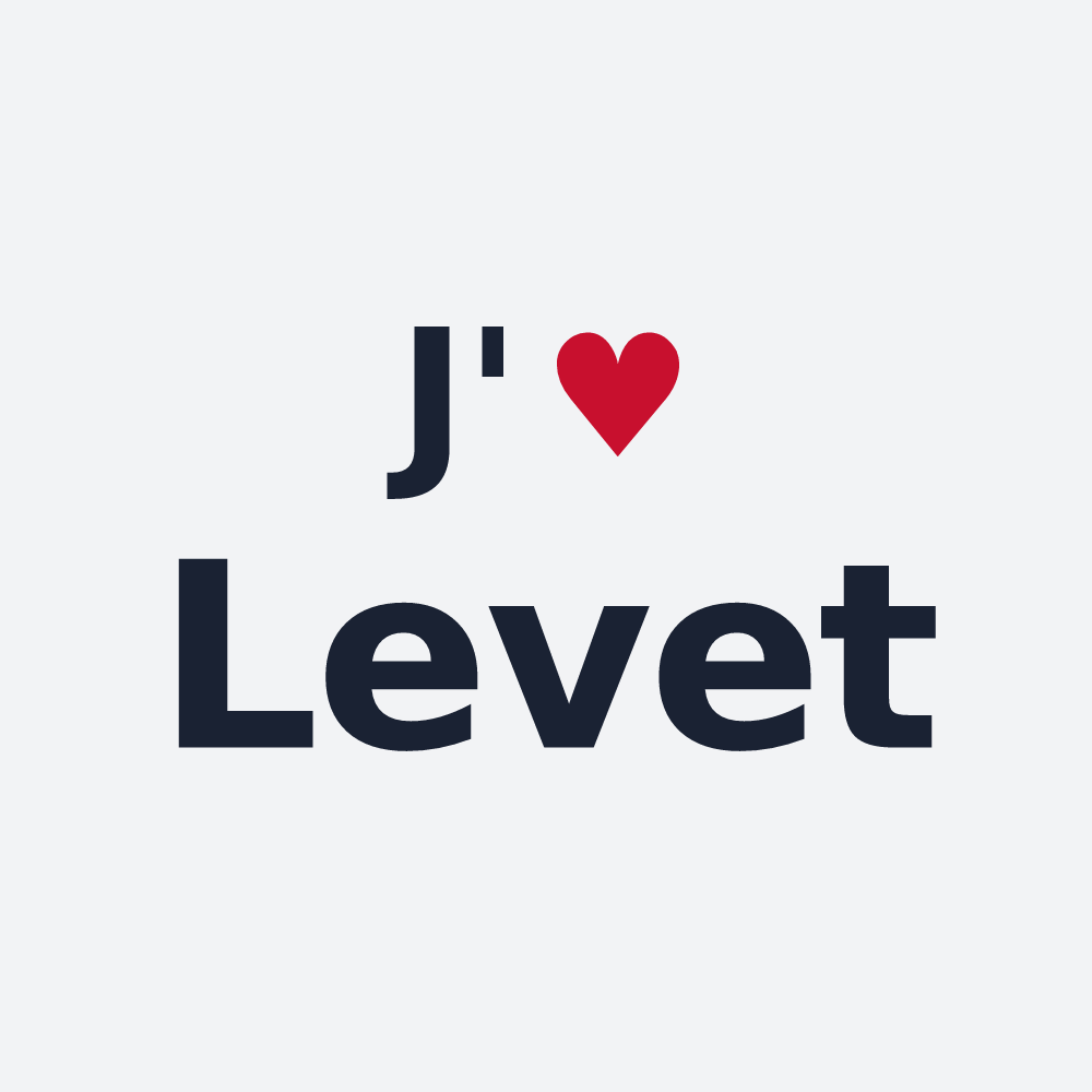 Poster personnalisé Levet — design « J'aime Levet » imprimé sur le poster