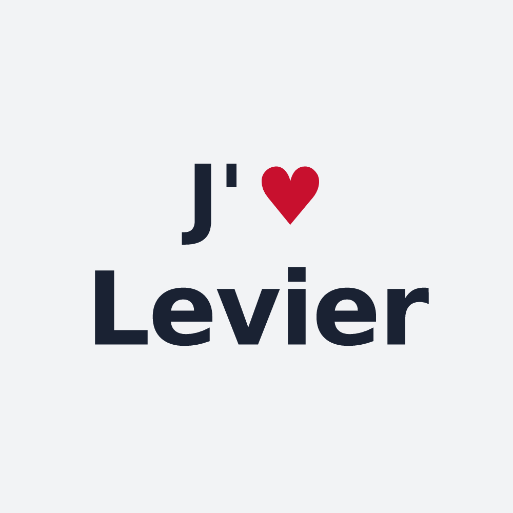 Poster personnalisé Levier — design J'aime Levier