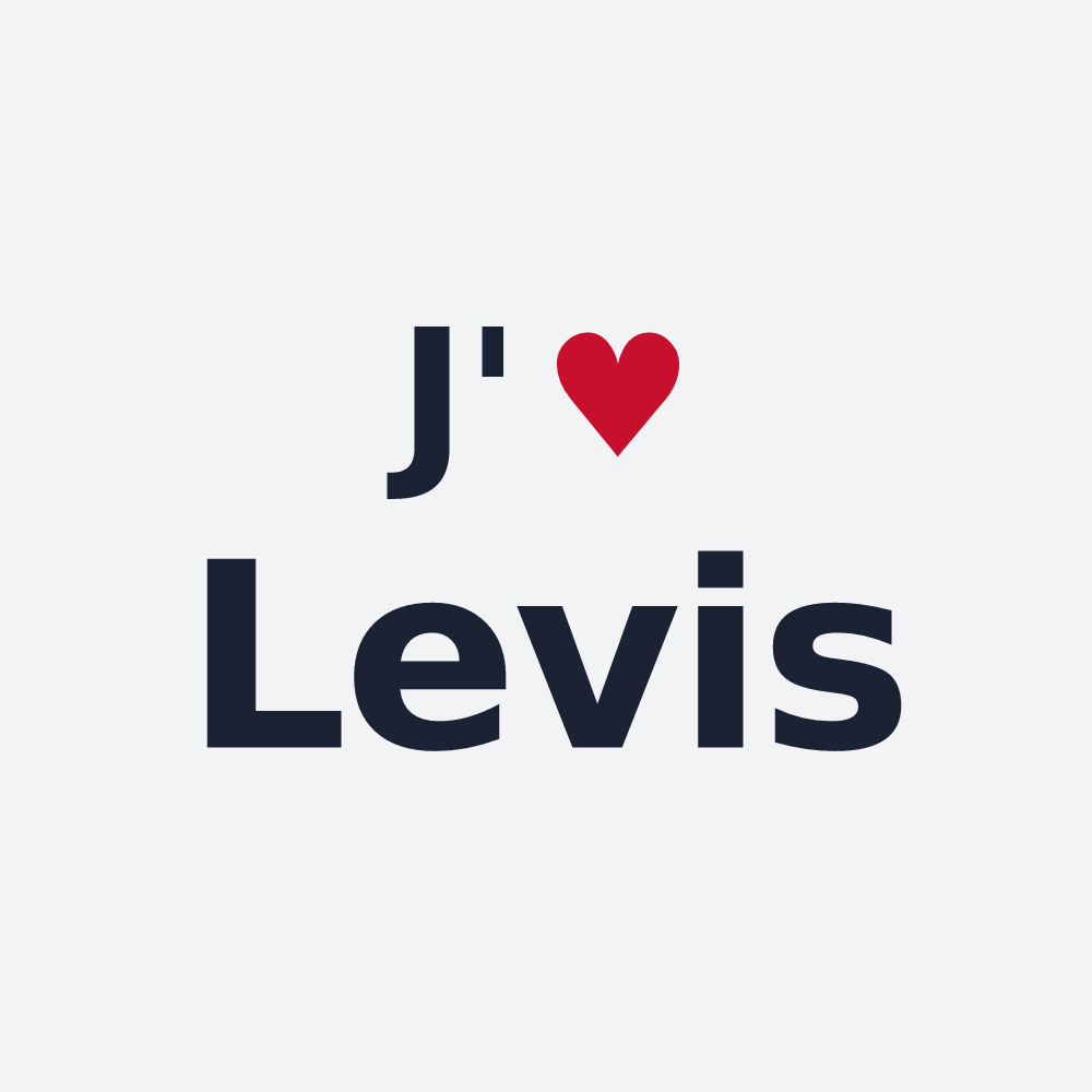Poster personnalisé Levis — design J'aime Levis