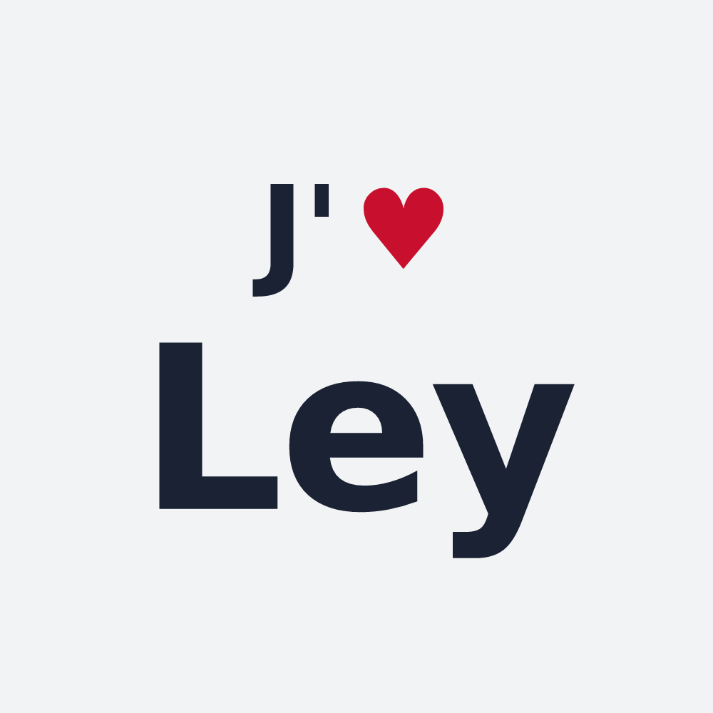 Poster personnalisé Ley — design J'aime Ley
