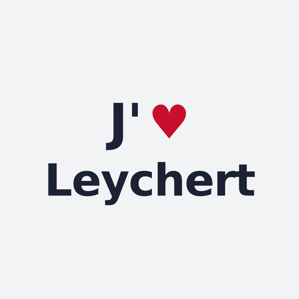 Poster personnalisé Leychert — design « J'aime Leychert » imprimé sur le poster