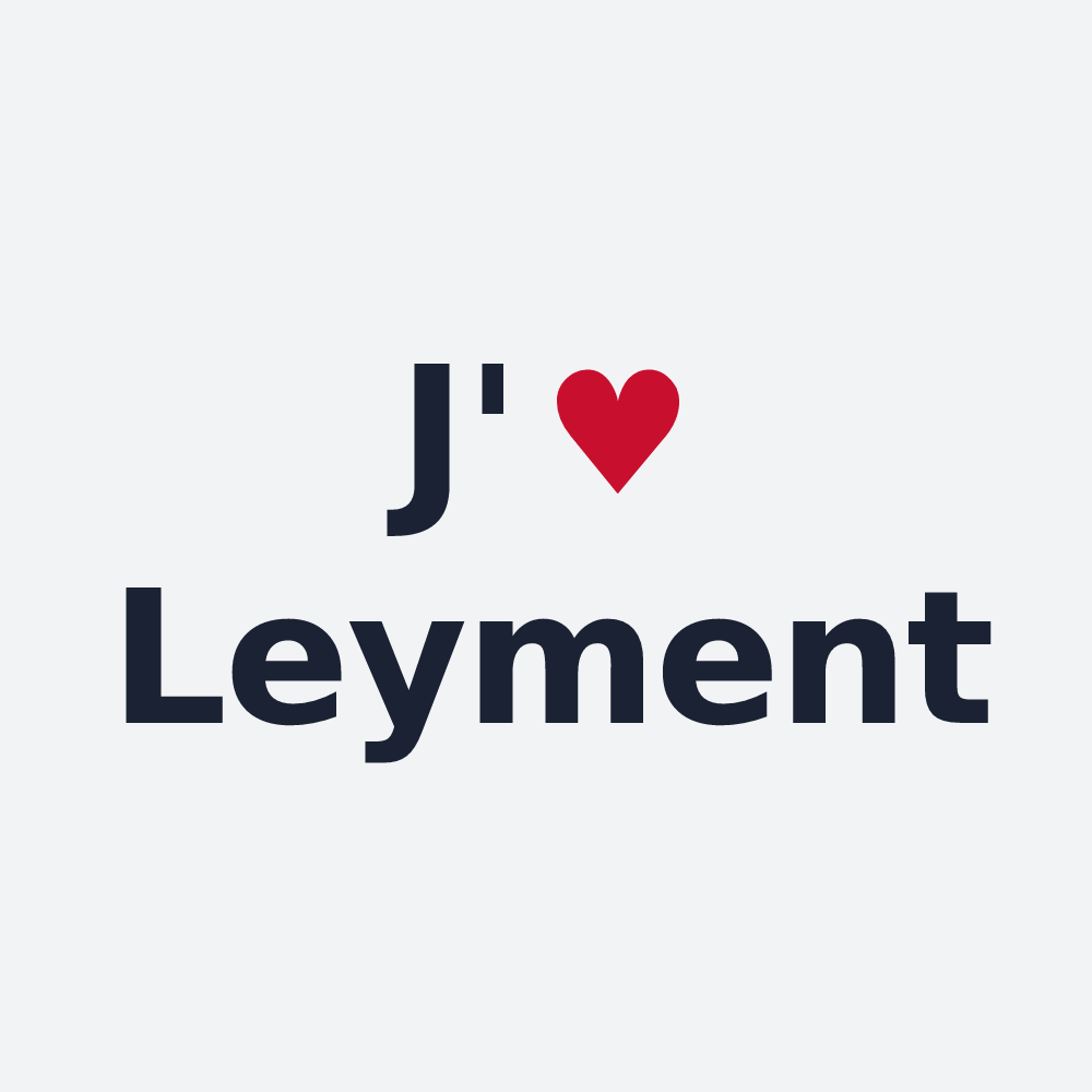 Poster personnalisé Leyment — design J'aime Leyment