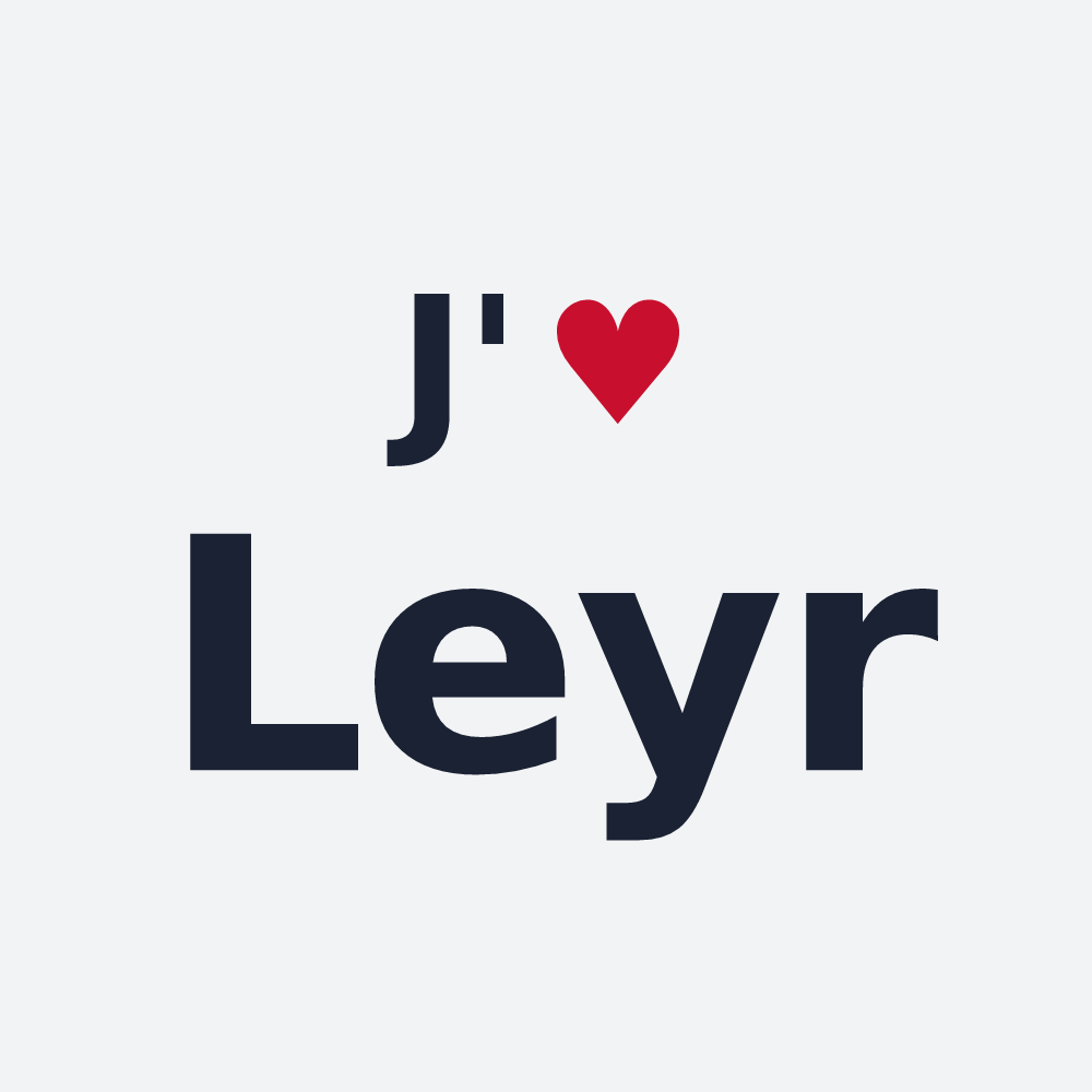 Poster personnalisé Leyr — design J'aime Leyr