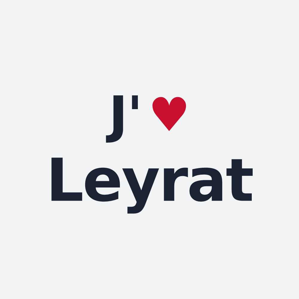 Poster personnalisé Leyrat — design J'aime Leyrat