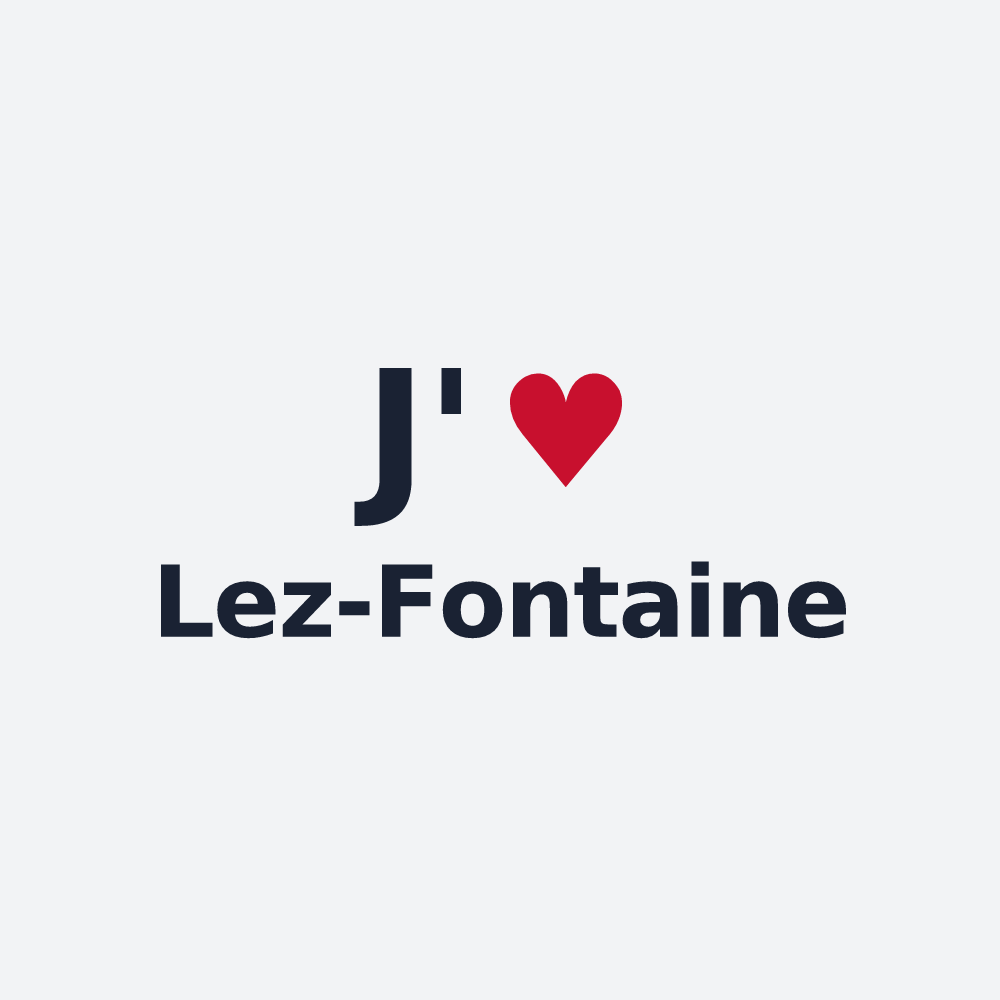 Poster personnalisé Lez-Fontaine — design J'aime Lez-Fontaine