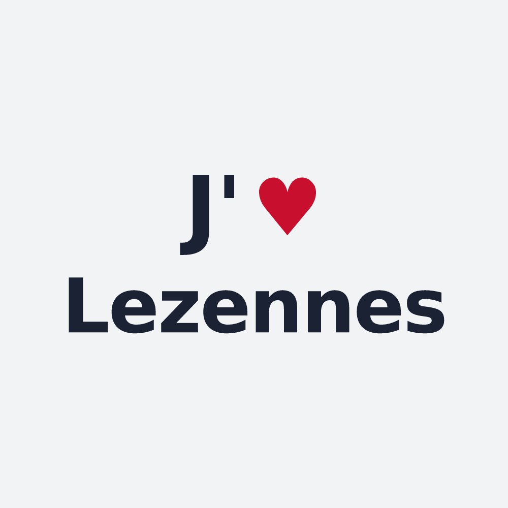 Poster personnalisé Lezennes — design « J'aime Lezennes » imprimé sur le poster