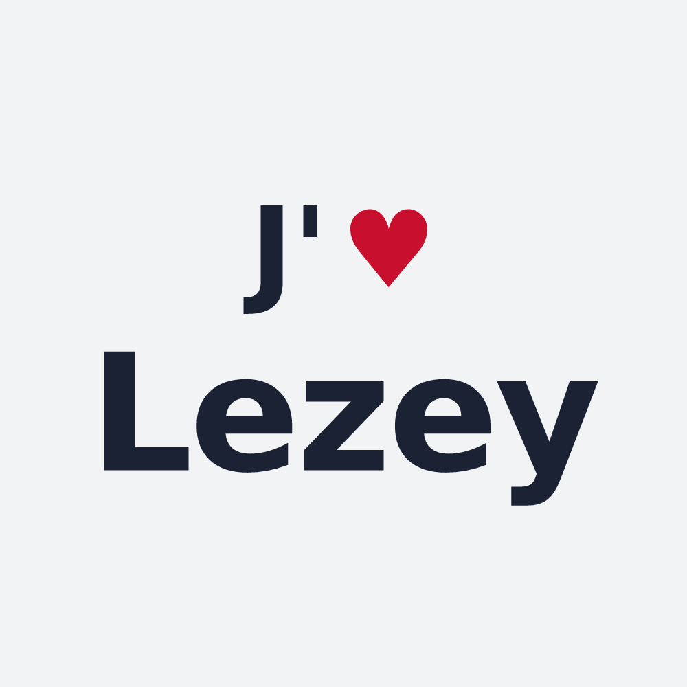 Poster personnalisé Lezey — design « J'aime Lezey » imprimé sur le poster