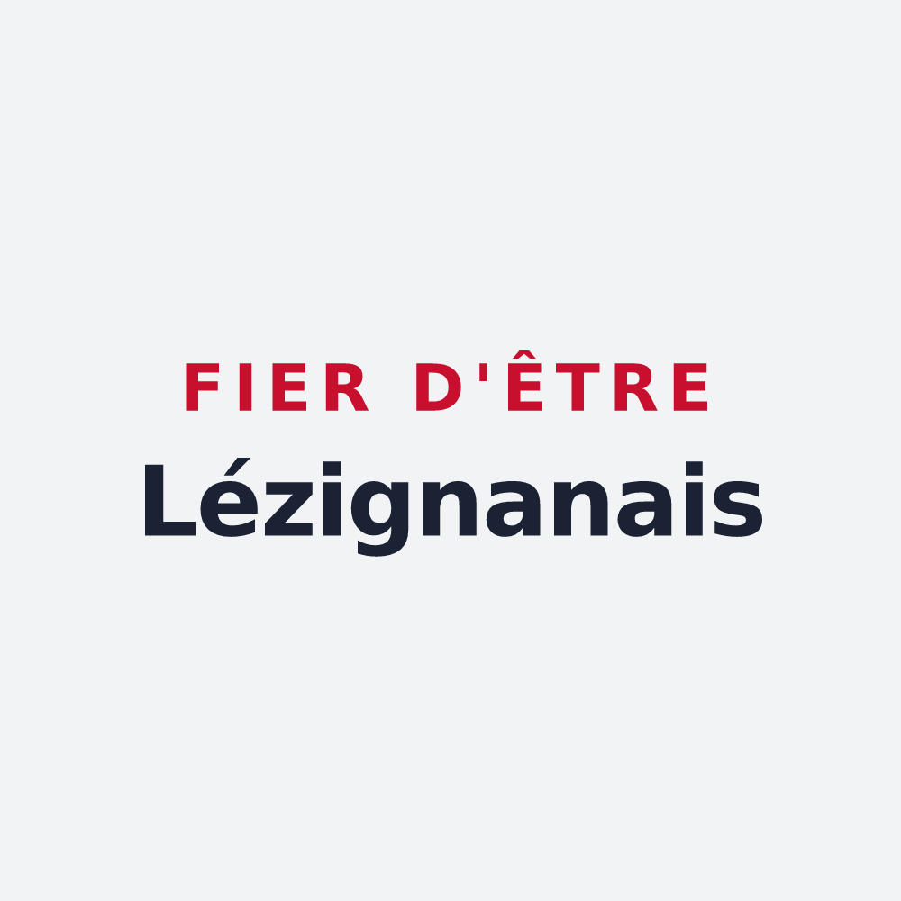Poster « Fier d'être Lézignanais » — design pour Lézignan-Corbières