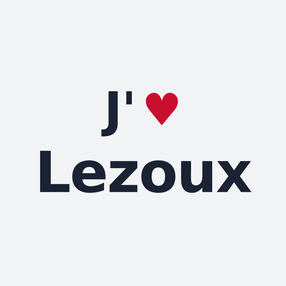 Poster personnalisé Lezoux — design J'aime Lezoux