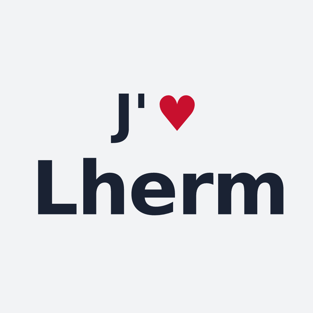 Poster personnalisé Lherm — design J'aime Lherm
