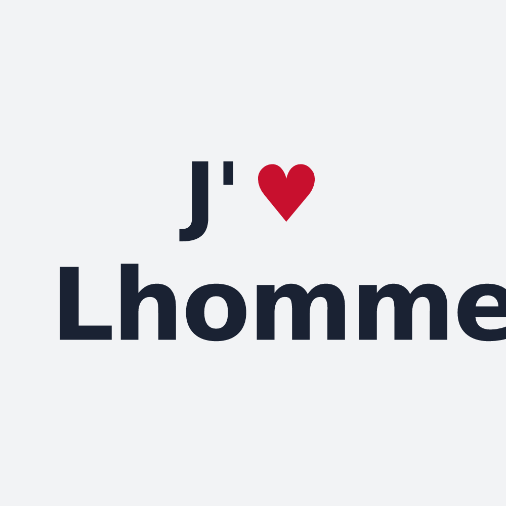 Poster personnalisé Lhomme — design J'aime Lhomme