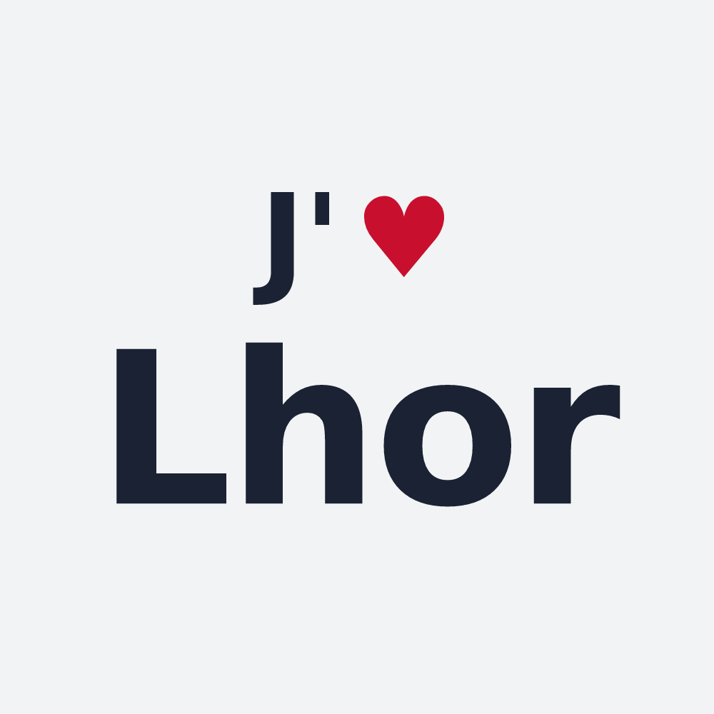 Poster personnalisé Lhor — design J'aime Lhor
