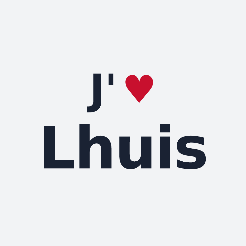 Poster personnalisé Lhuis — design J'aime Lhuis