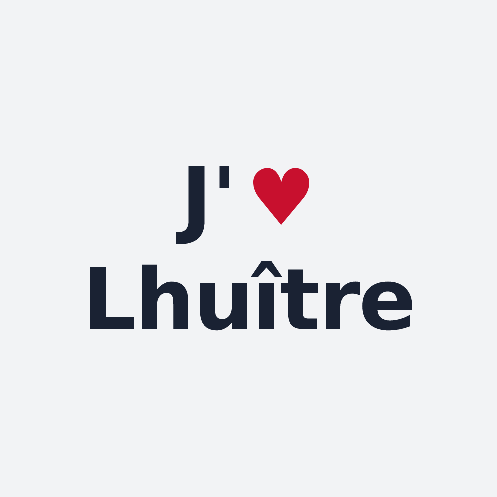Poster personnalisé Lhuître — design « J'aime Lhuître » imprimé sur le poster