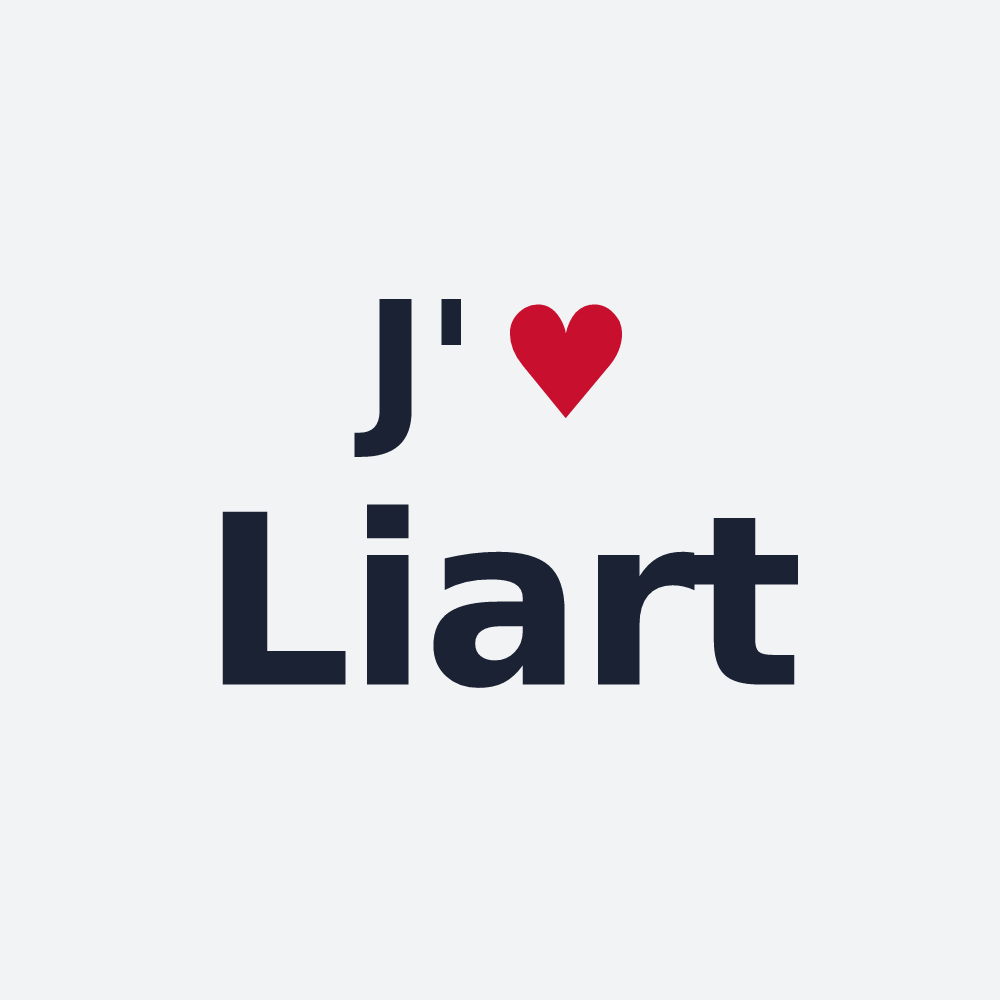 Poster personnalisé Liart — design « J'aime Liart » imprimé sur le poster