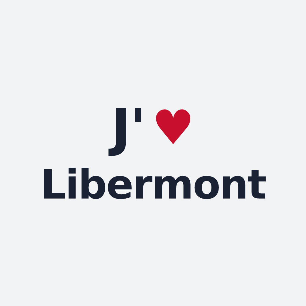Poster personnalisé Libermont — design « J'aime Libermont » imprimé sur le poster