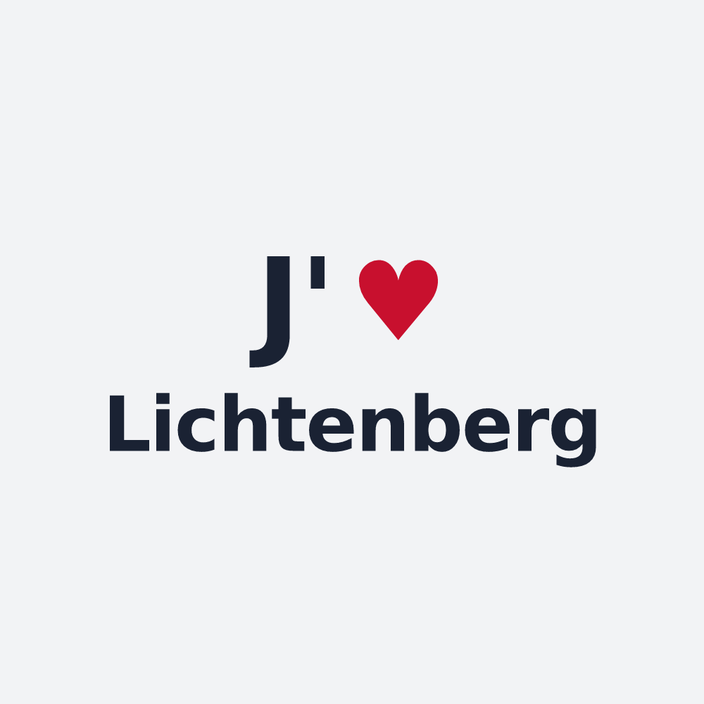Poster personnalisé Lichtenberg — design J'aime Lichtenberg