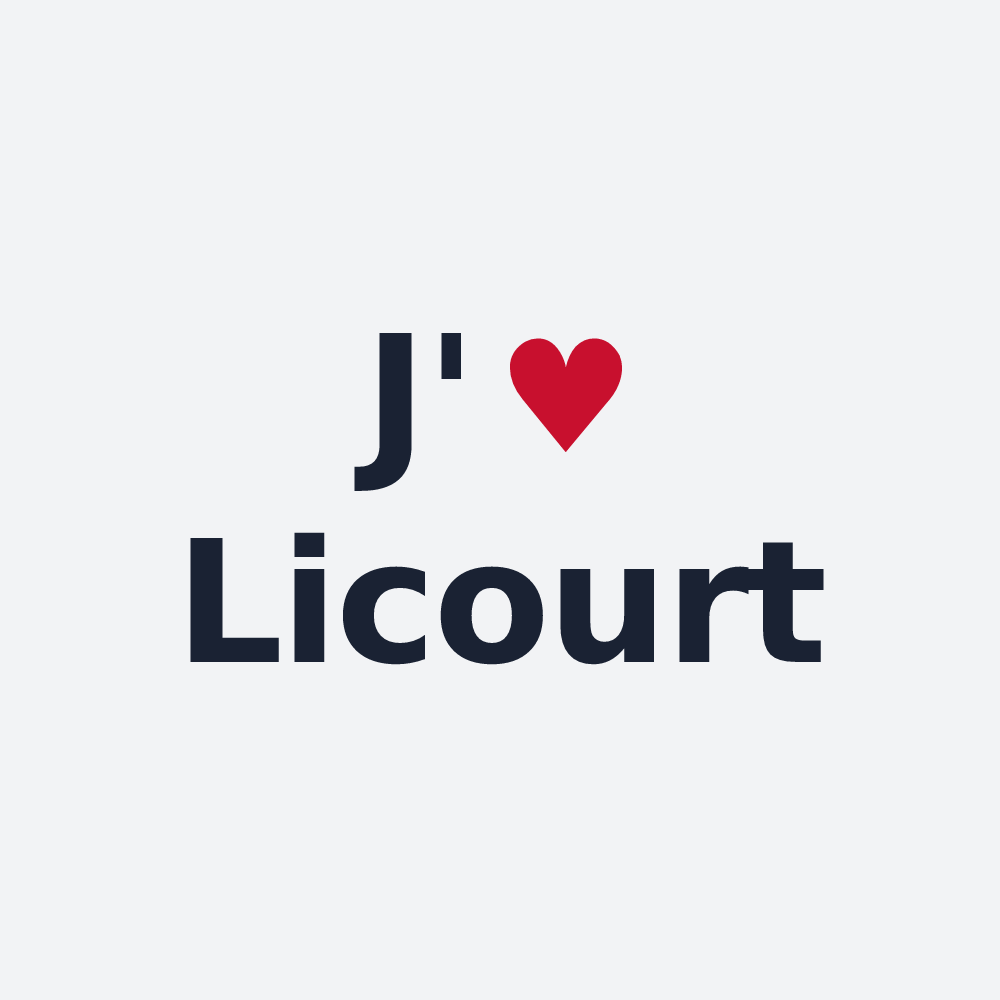 Poster personnalisé Licourt — design J'aime Licourt