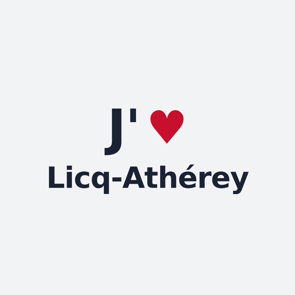 Poster personnalisé Licq-Athérey — design J'aime Licq-Athérey