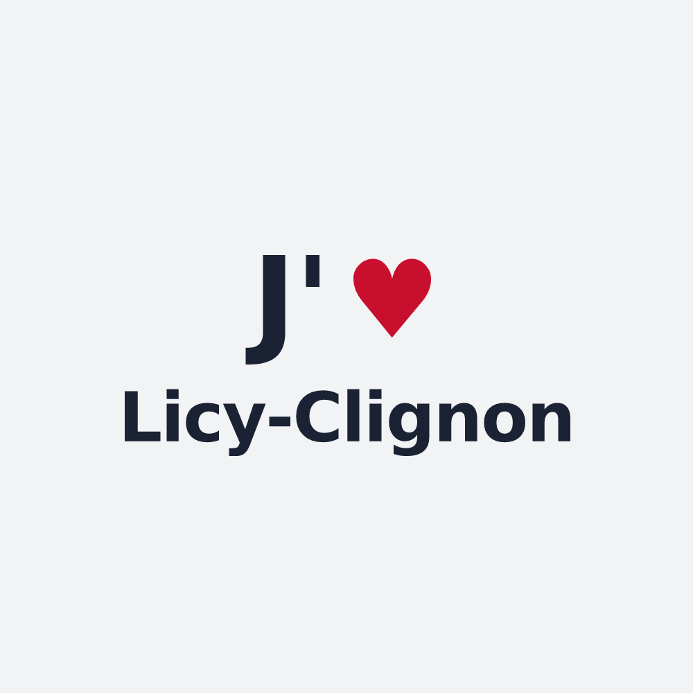 Poster personnalisé Licy-Clignon — design J'aime Licy-Clignon