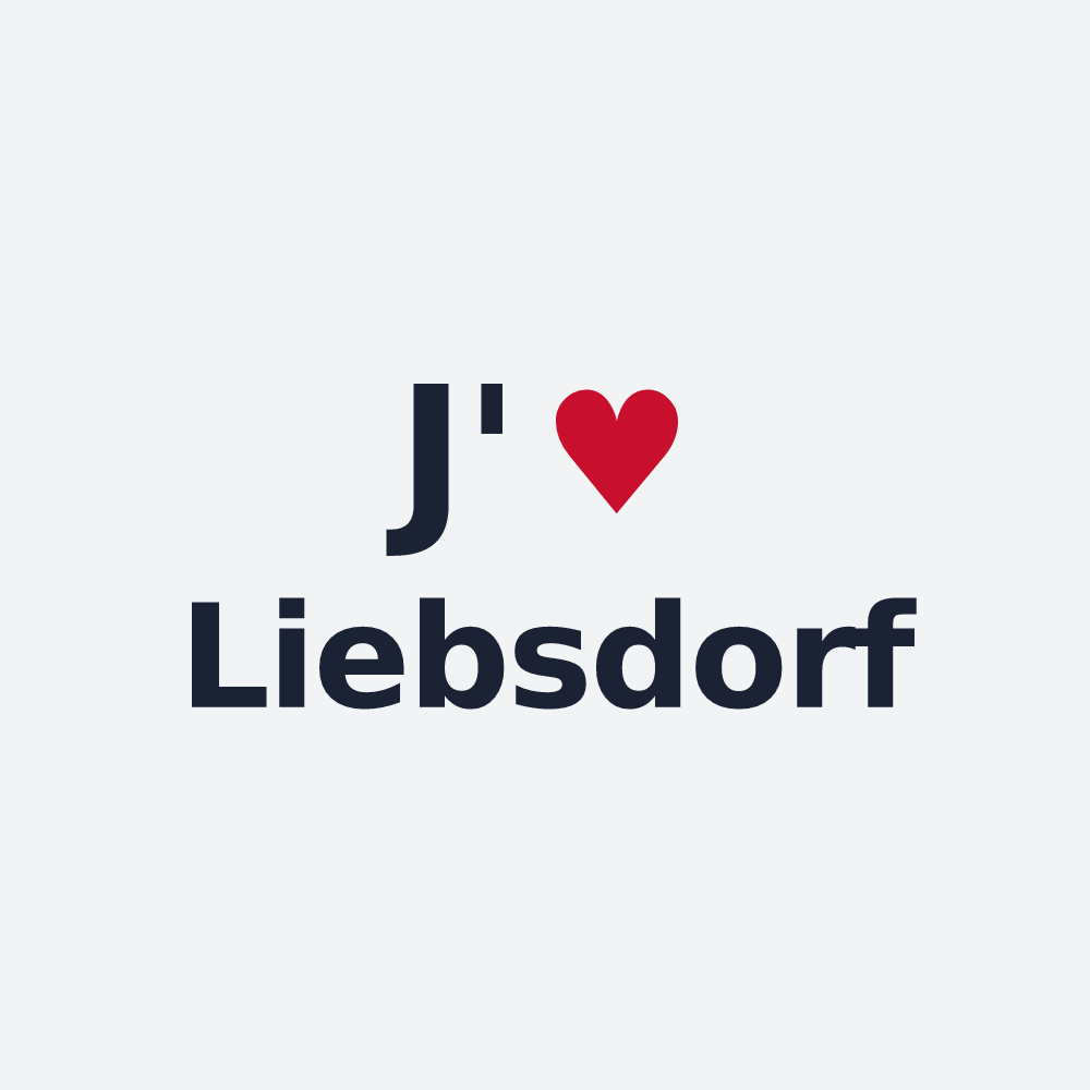 Poster personnalisé Liebsdorf — design J'aime Liebsdorf