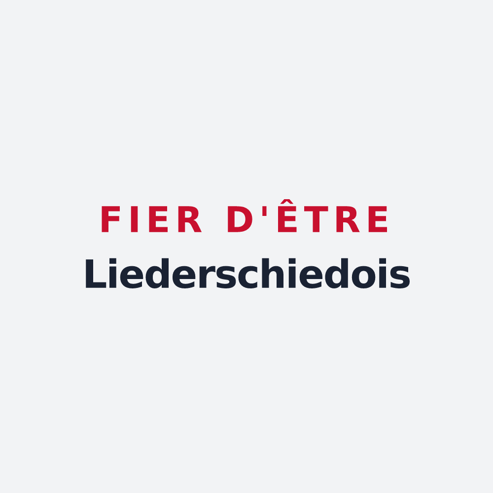 Poster « Fier d'être Liederschiedois » — design pour Liederschiedt