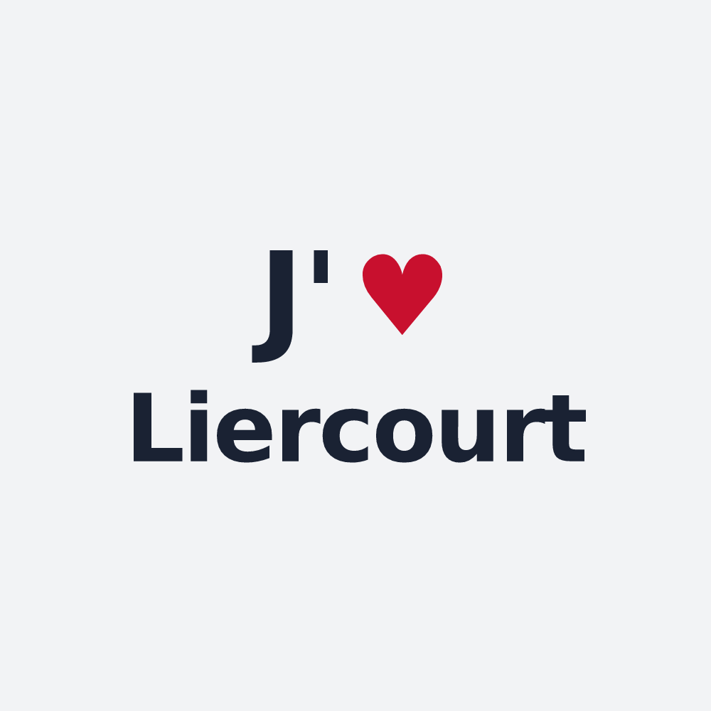 Poster personnalisé Liercourt — design J'aime Liercourt