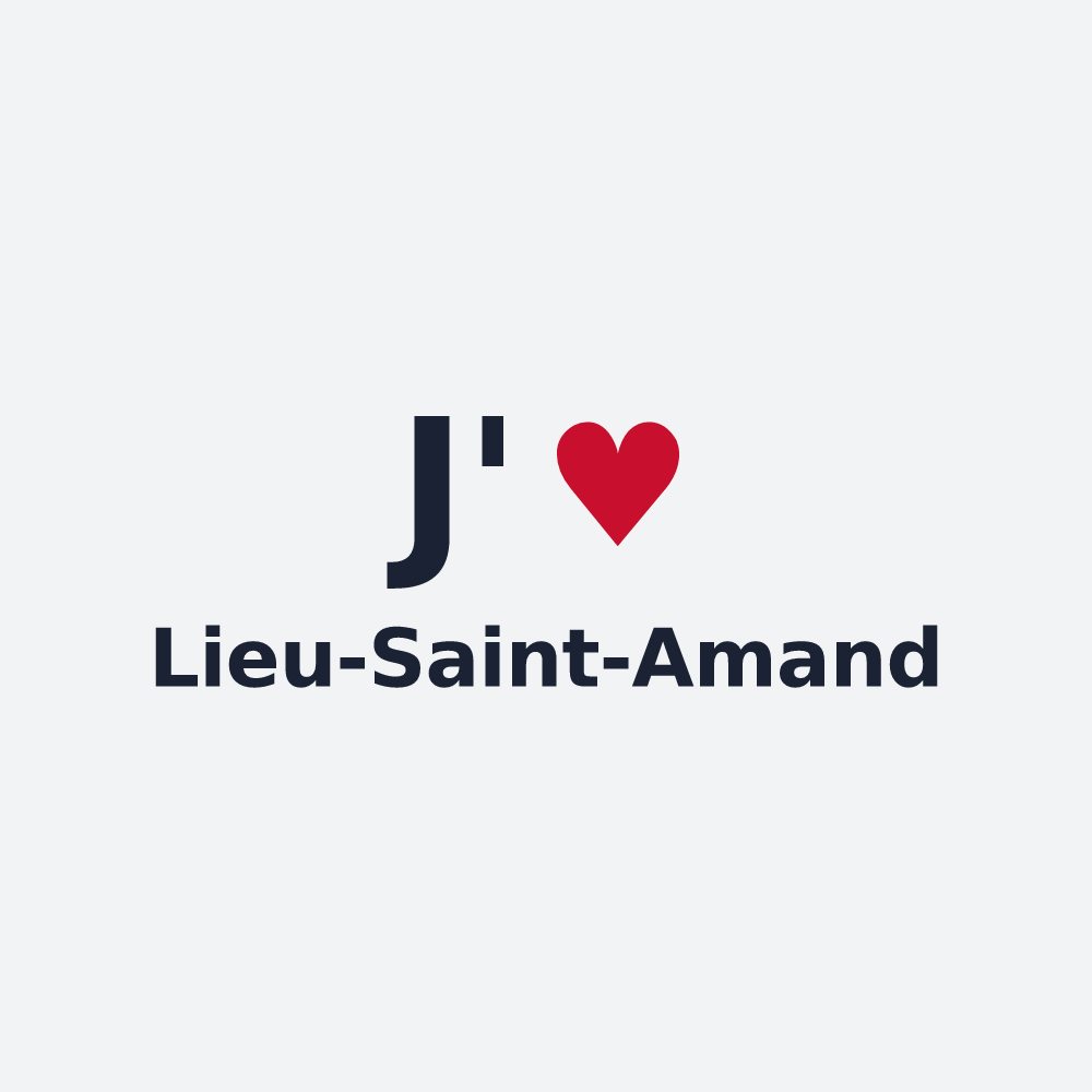 Poster personnalisé Lieu-Saint-Amand — design J'aime Lieu-Saint-Amand
