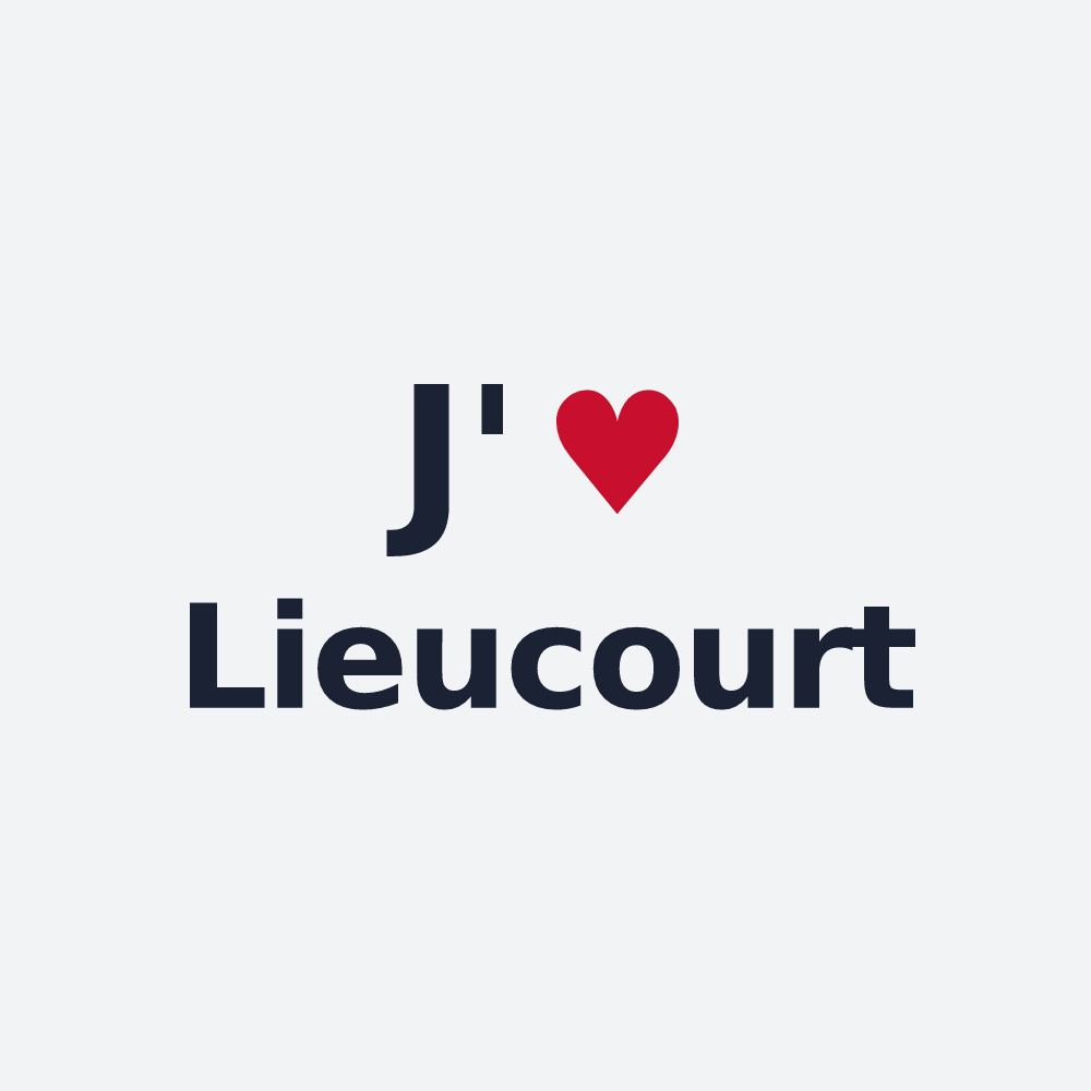 Poster personnalisé Lieucourt — design J'aime Lieucourt
